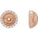 14K Rose 1/5 CTW Diamond Earring Jackets with 6.1 mm ID
