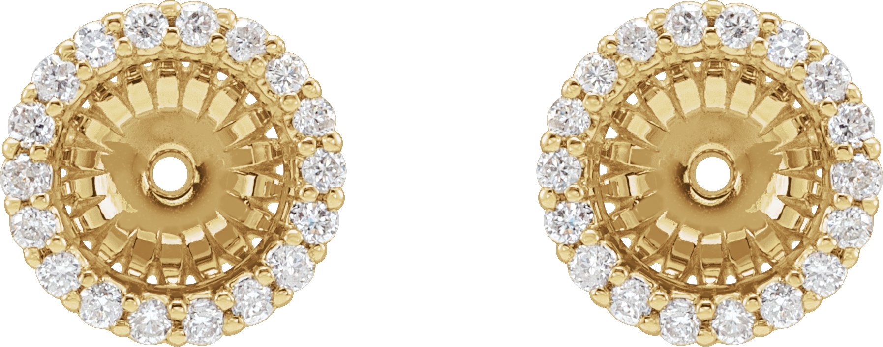 14K Yellow 1/5 CTW Diamond Earring Jackets with 6.1 mm ID