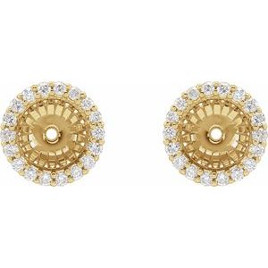 14K Yellow 1/5 CTW Diamond Earring Jackets with 6.1 mm ID