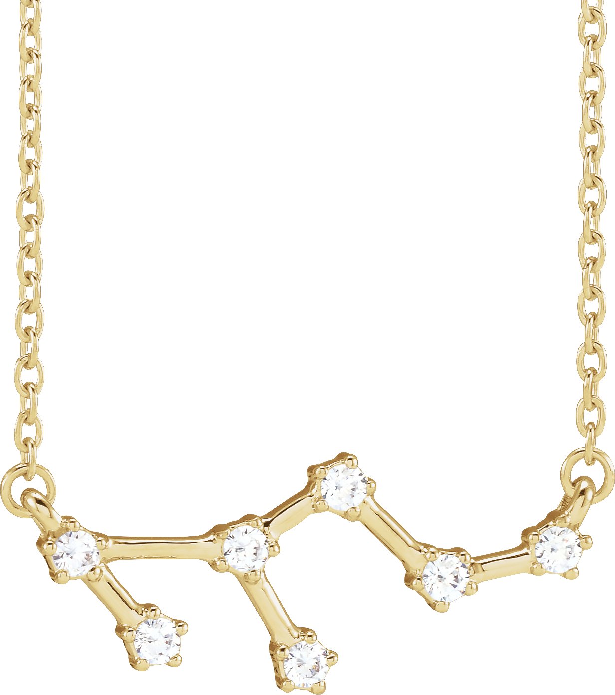 14K Yellow 1/6 CTW Natural Diamond Leo 16-18 Necklace