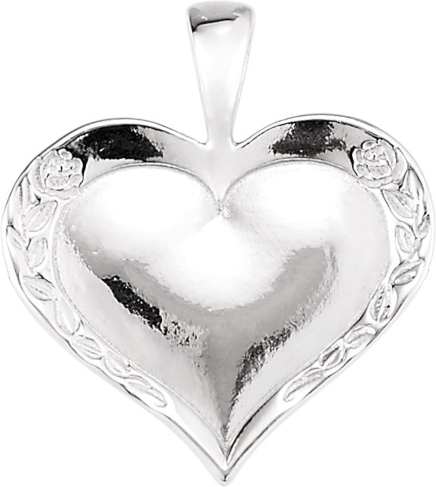 Heartprint Rose Pendant