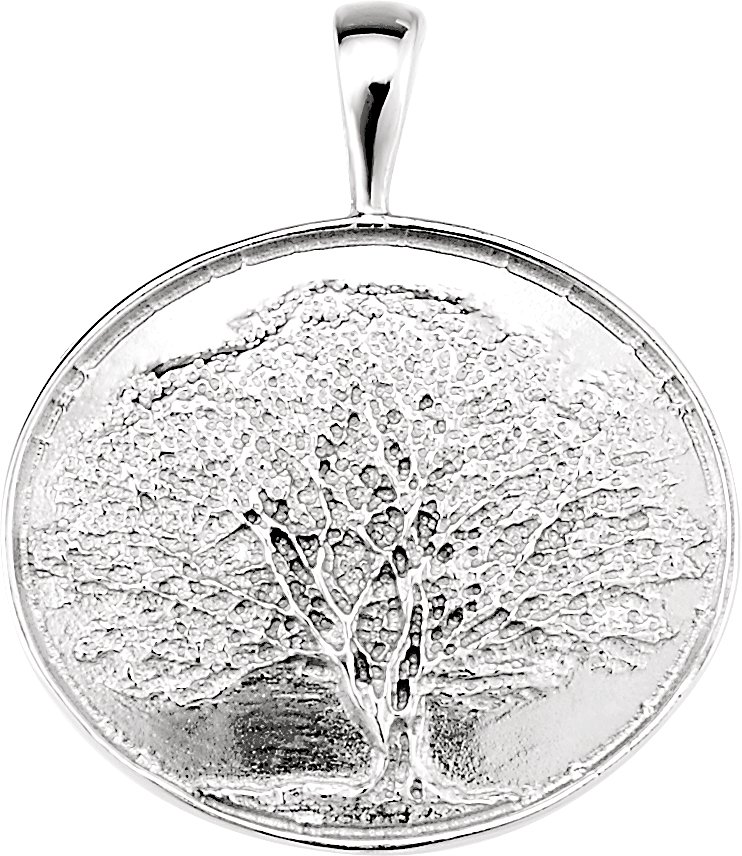 Heartprint Oak Tree Pendant