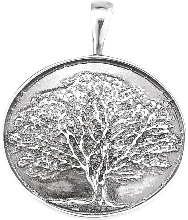 Heartprint Oak Tree Pendant