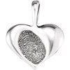 Sterling Silver 15.7x13 mm Small Heartprint Pendant Ref. 6449398