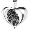 Sterling Silver 18.2x17.3 mm Medium Heartprint Pendant Ref. 6449174