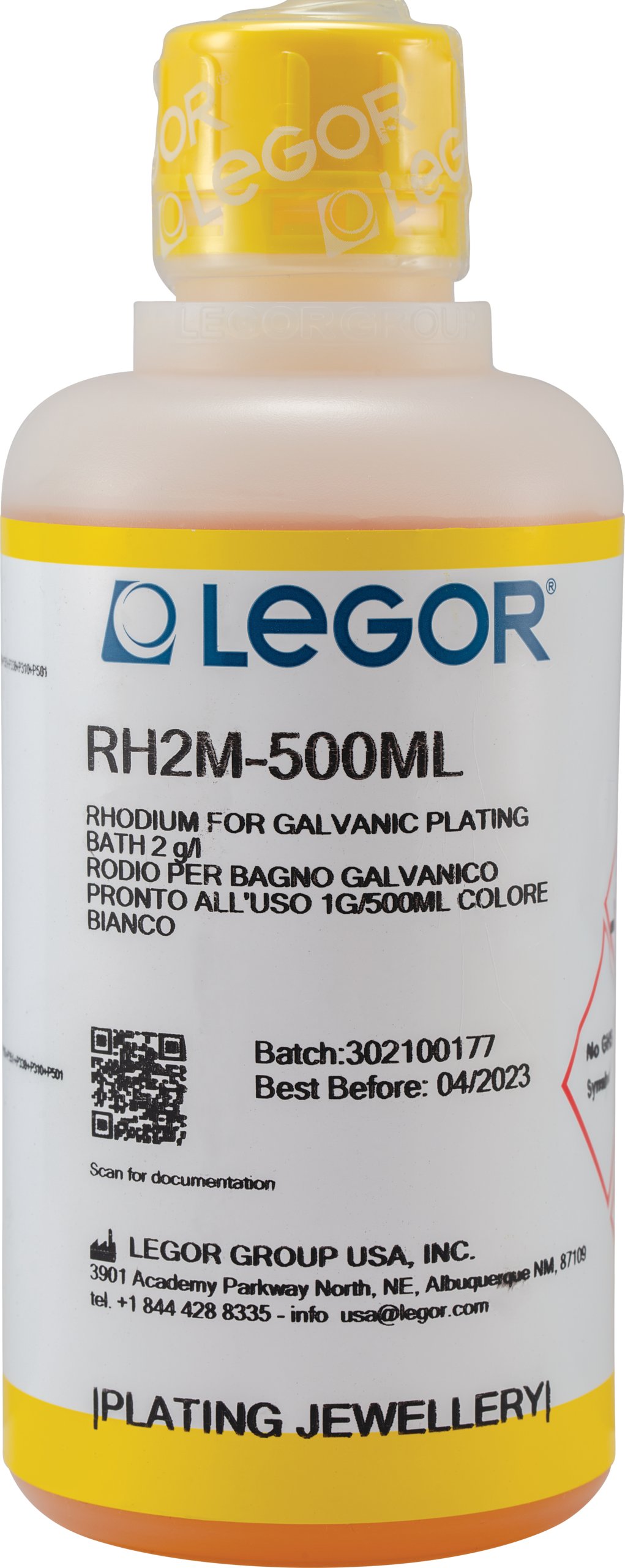 Legor Ultra White Rhodium 1G for Bath 1L