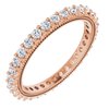 14K Rose 0.88 CTW Natural Diamond Eternity Band Size NONE Ref 19047416