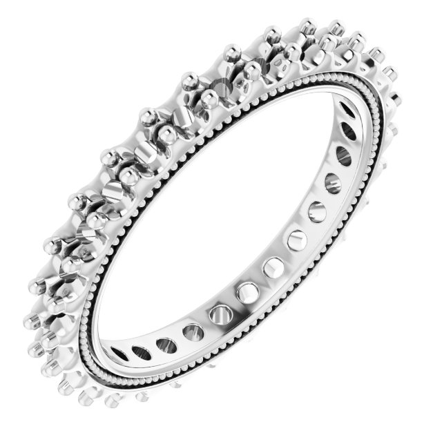 Beaded Shared-Prong Eternity Band