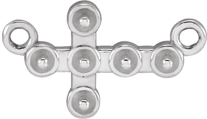 Pearl Sideways Cross Necklace or Center