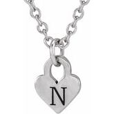 Engravable Heart Necklace or Pendant