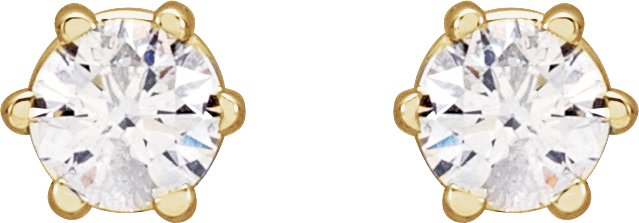 14K Yellow 1/5 CTW Natural Diamond Stud Earrings