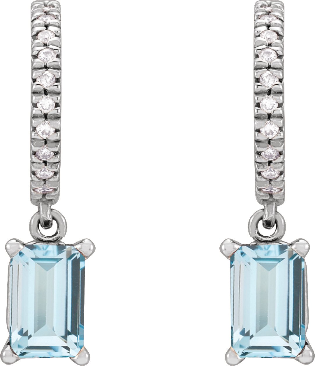Alternative view of French-Set Dangle Hoop Earrings