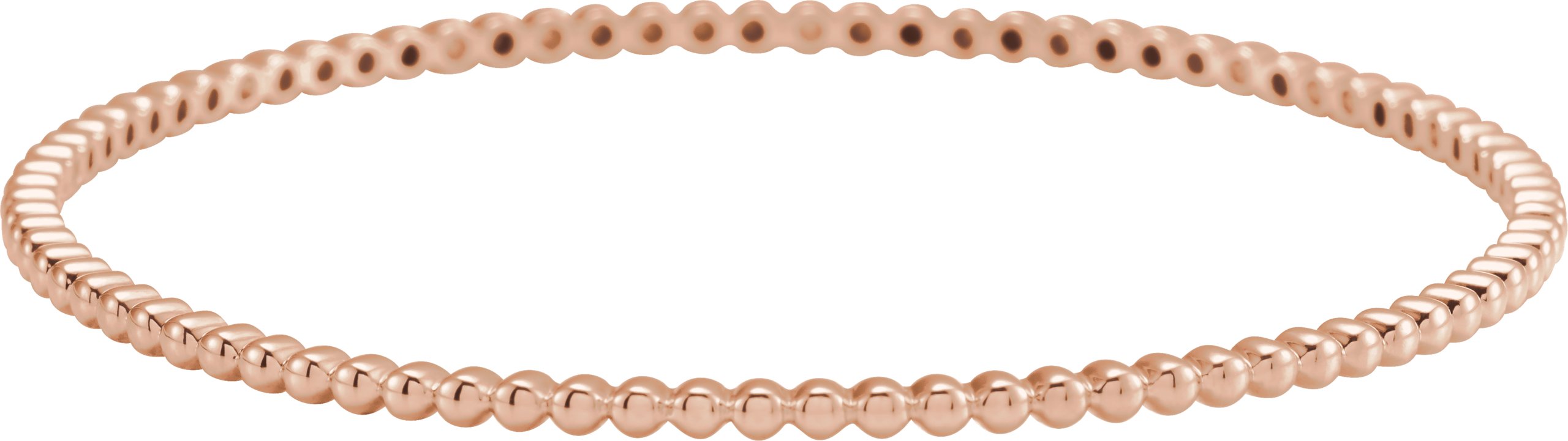 14K Rose Beaded Bangle Bracelet Ref 18716594