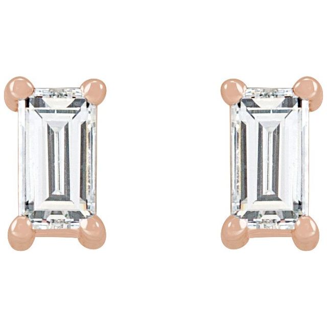 14K Rose 1/5 CTW Natural Diamond Stud Earrings