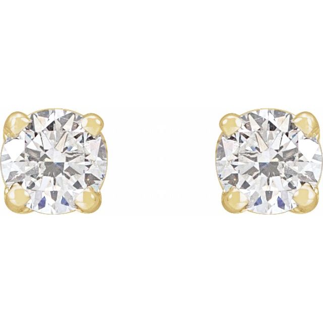 14K Rose 1/8 CTW Natural Diamond Stud Earrings