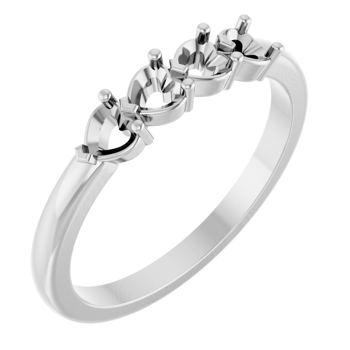 Family Heart Stackable Ring