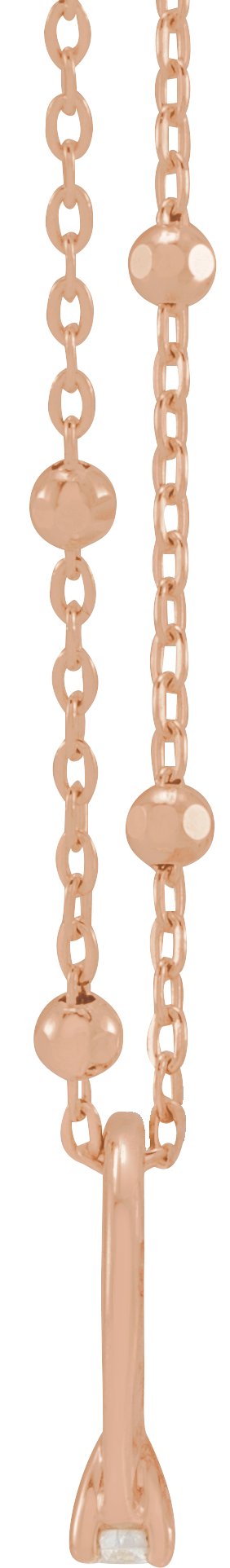 Alternative view of Tiny Solitaire Ring Necklace