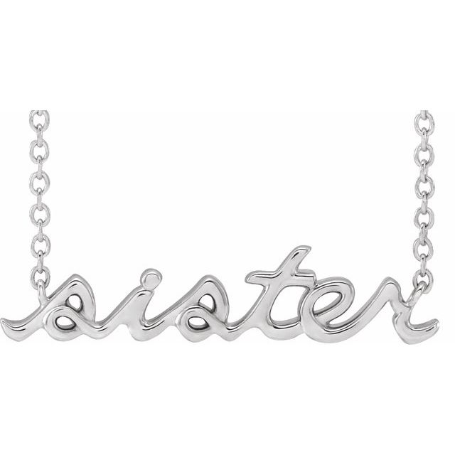 Sterling Silver Sister 18