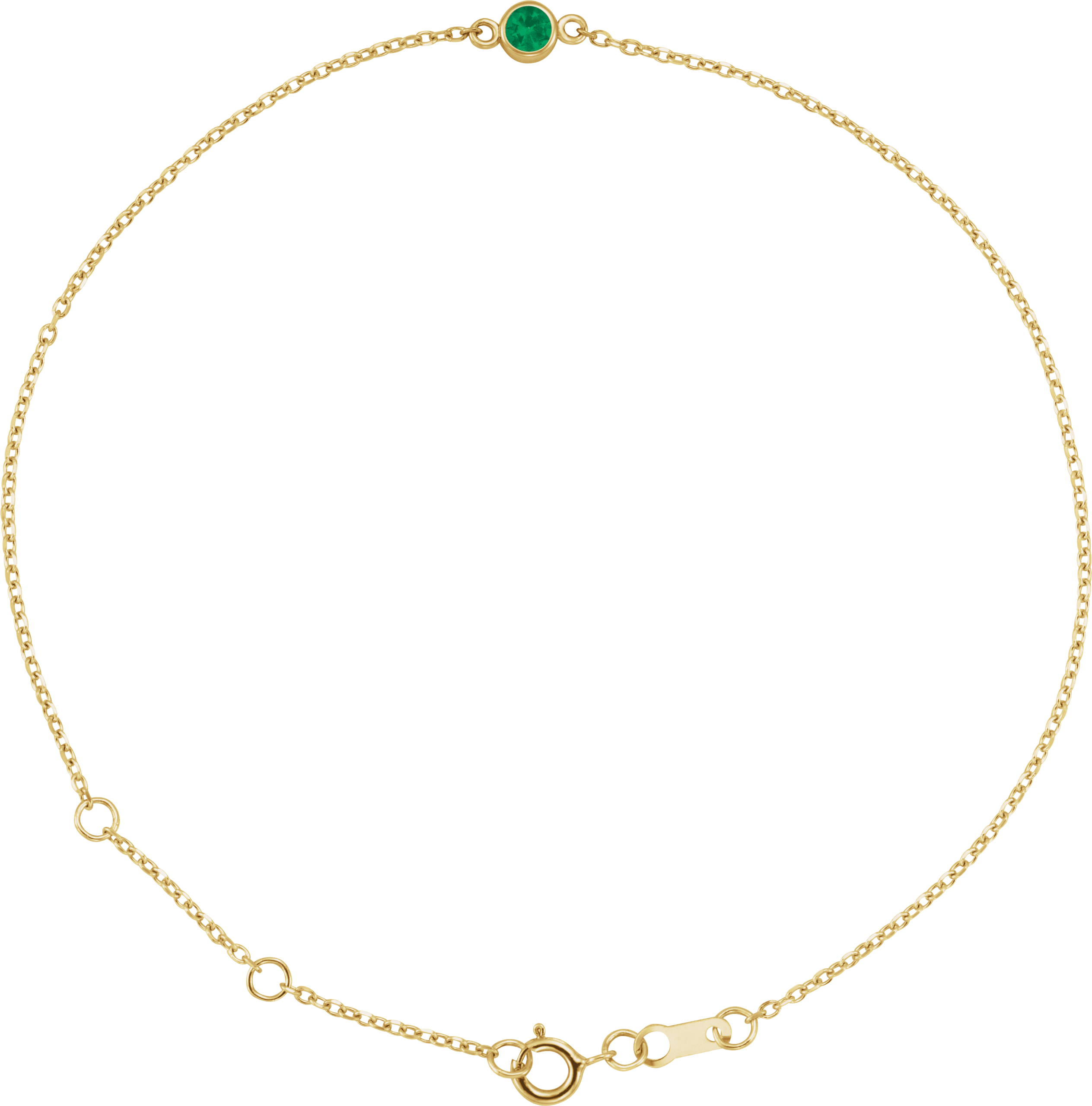 emerald may birthstone bracelet