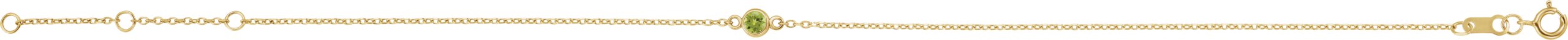 14K Yellow Natural Peridot 6 1/2-7 1/2 Bracelet