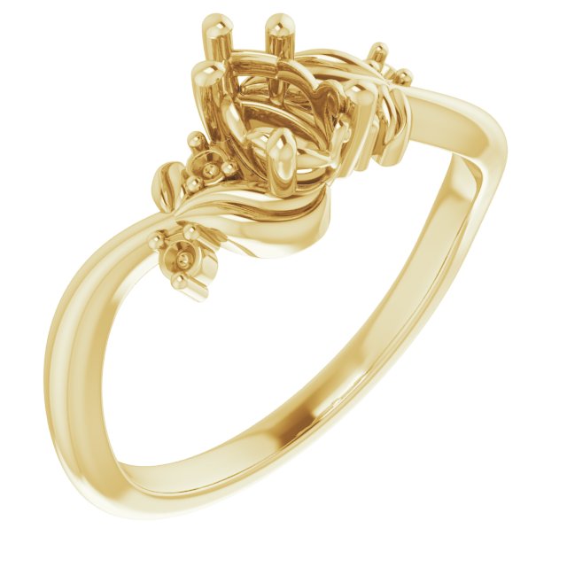 Floral Accented Ring