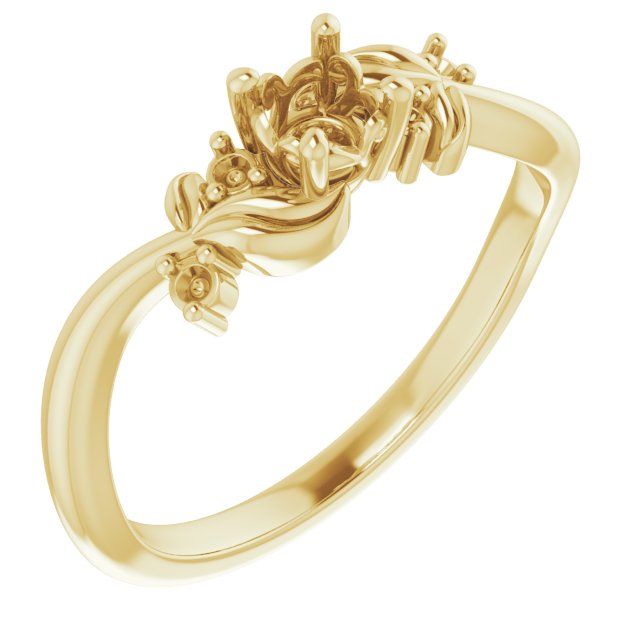 Floral Accented Ring