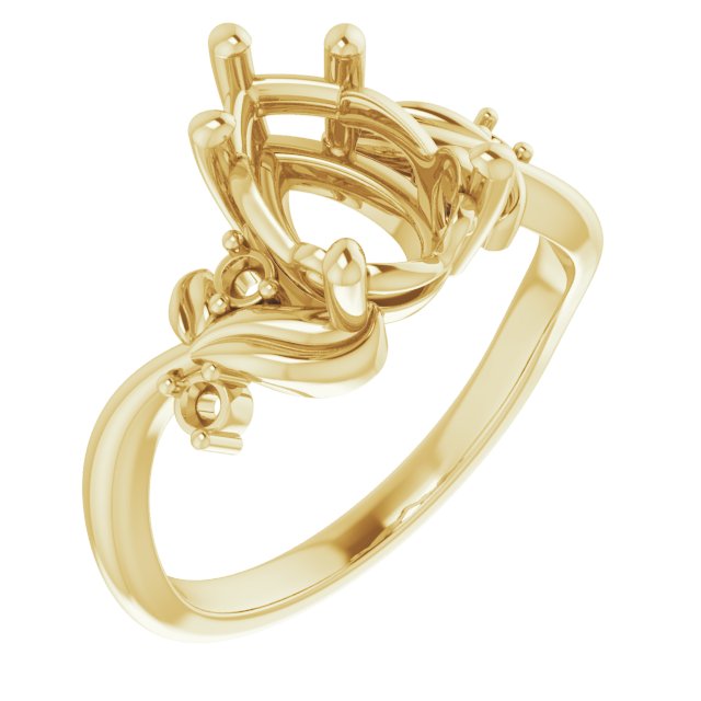 Floral Accented Ring
