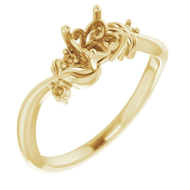 Floral Accented Ring