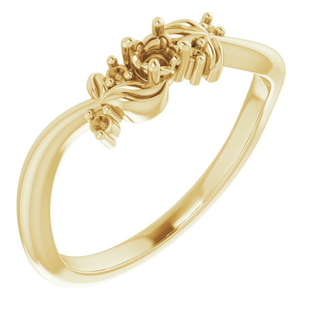 Floral Accented Ring