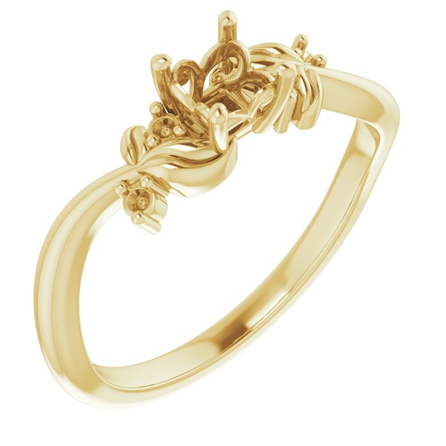 Floral Accented Ring