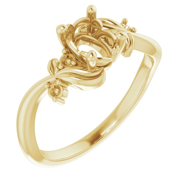 Floral Accented Ring