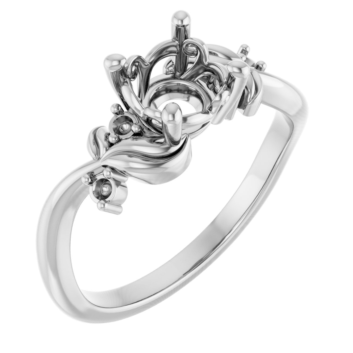 Floral Accented Ring