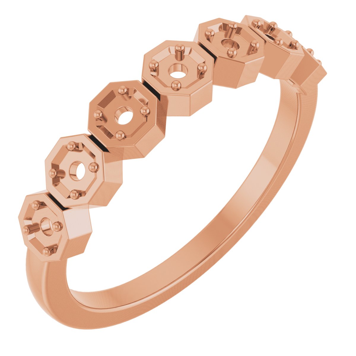 Rose-Cut Geometric Anniversary Band