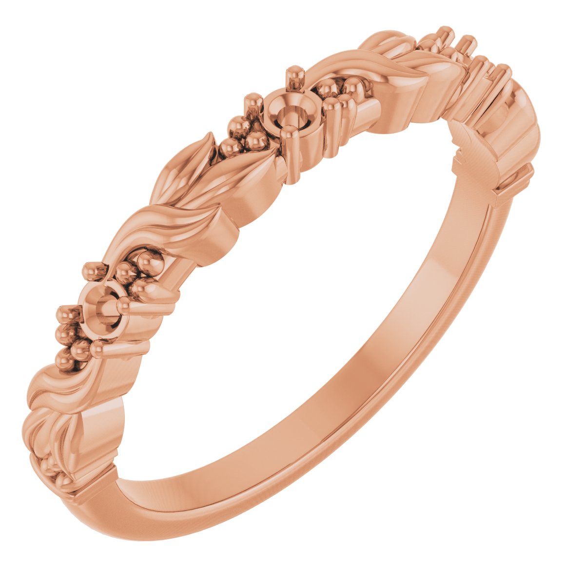 Three-Stone Sculptural Anniversary Band