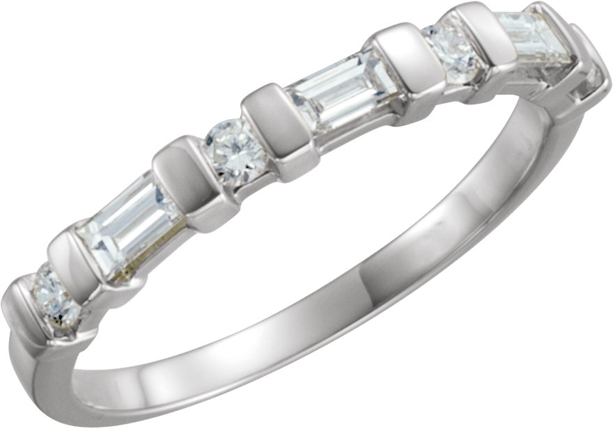 Platinum 3/8 CTW Natural Diamond Anniversary Band