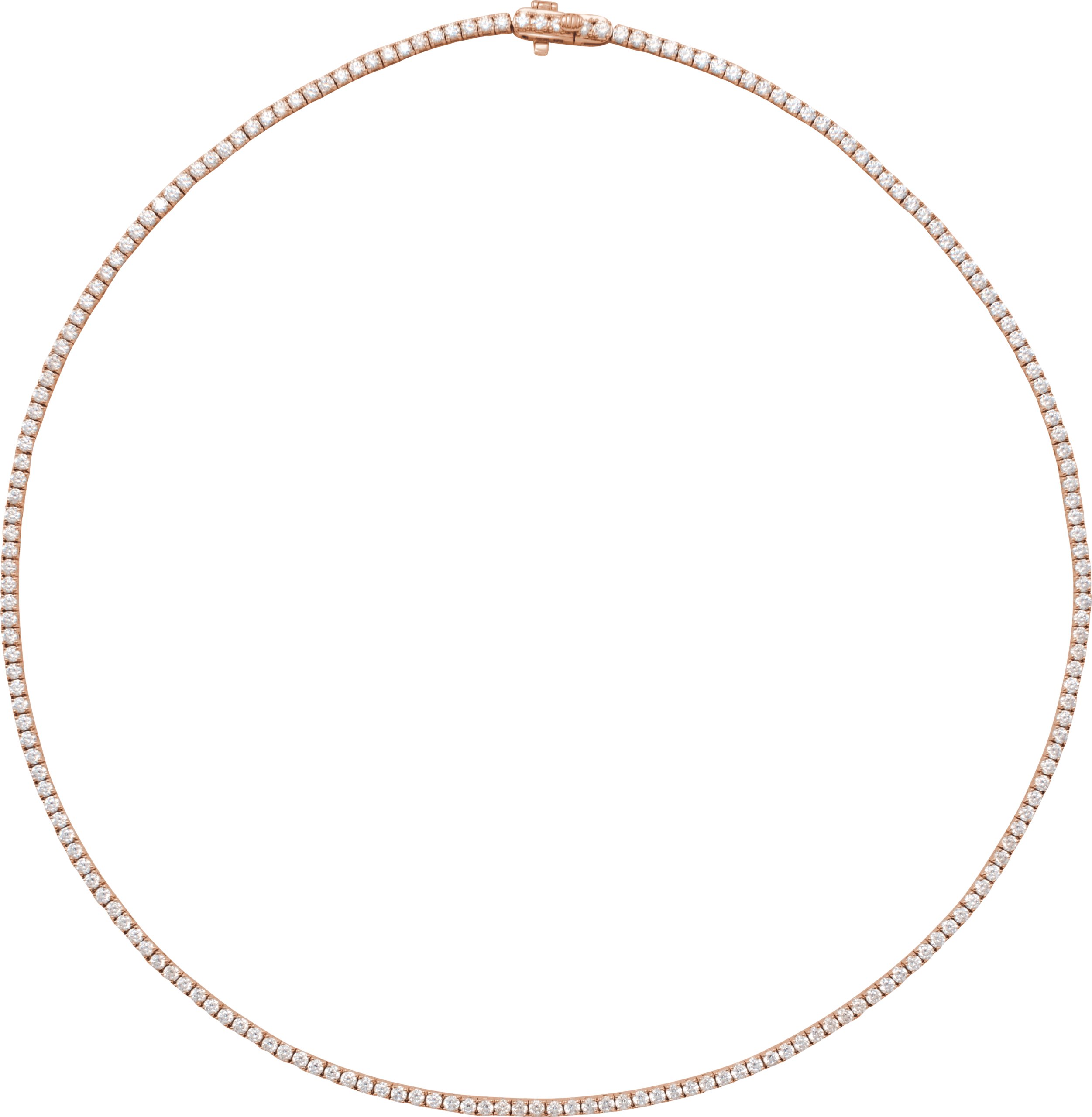 14K Rose 5 7/8 CTW Lab-Grown Diamond 16" Necklace