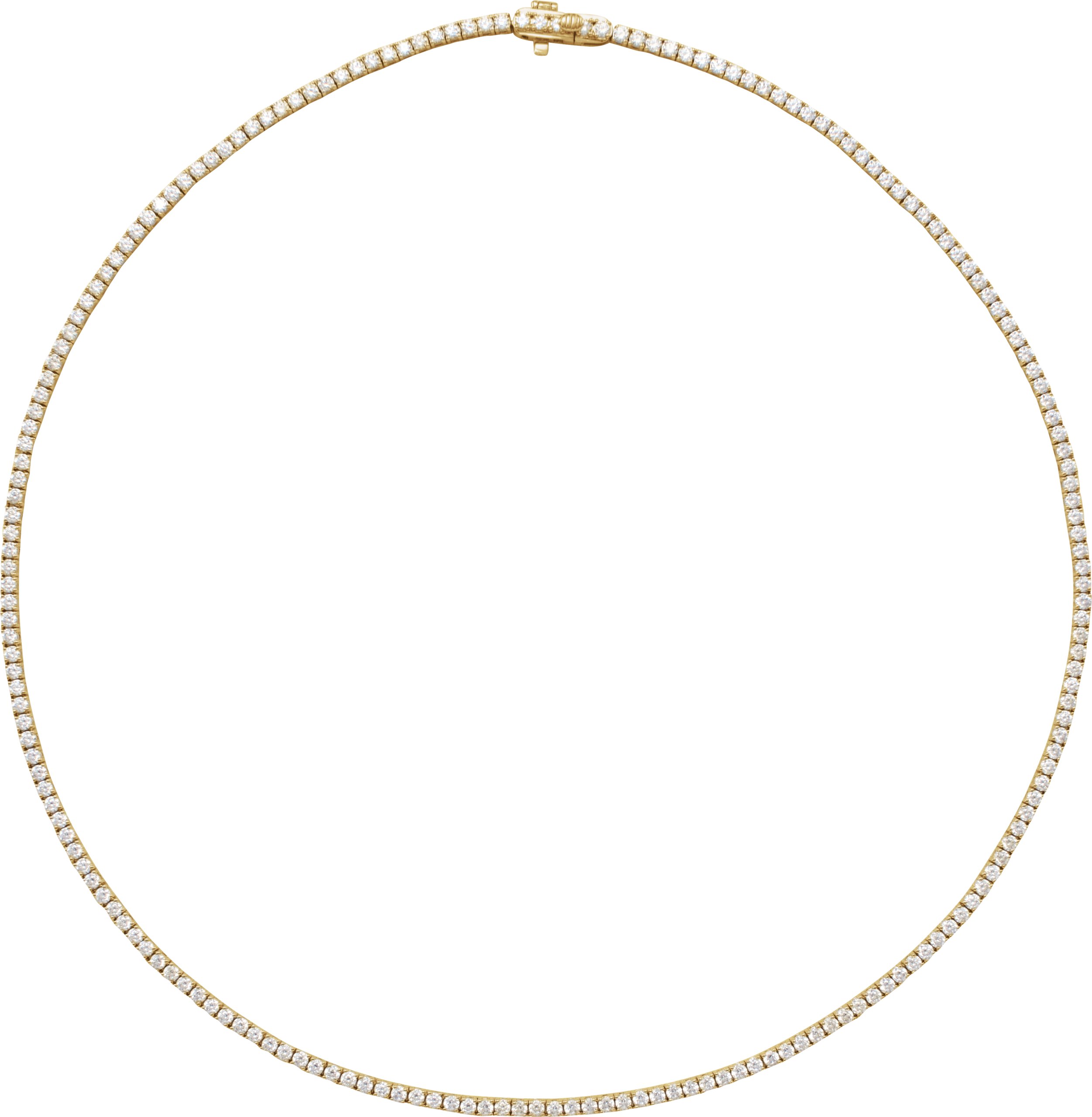 14K Yellow 5 7/8 CTW Lab-Grown Diamond Line 16" Necklace