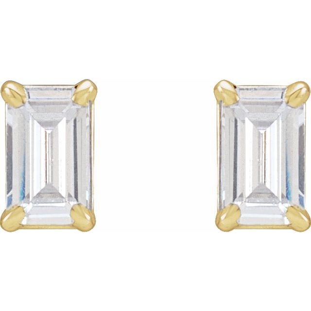 14K Yellow 3/4 CTW Lab-Grown Diamond Earrings