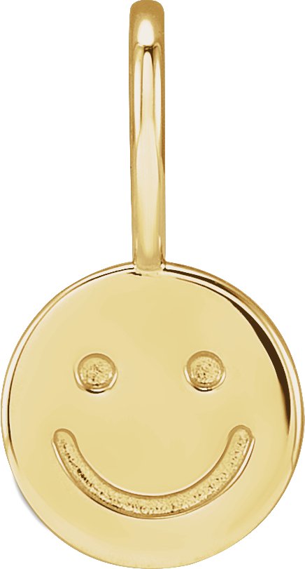 14K Yellow Smiley Face Charm or Pendant Ref 18830491