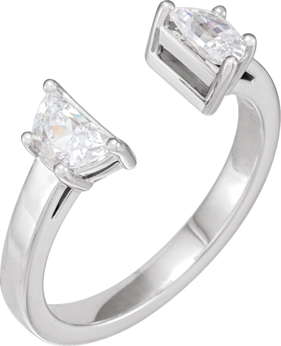 Half Moon Side-Stone Open Shank