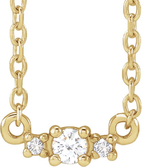 14K Yellow .04 CTW Natural Diamond 18 Necklace 