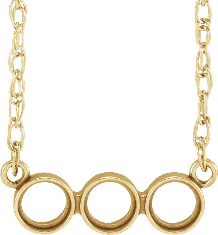 Rose-Cut Three-Stone Necklace or Center
