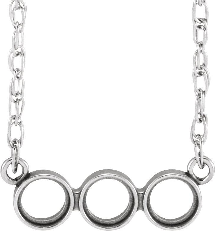 Rose-Cut Three-Stone Necklace or Center