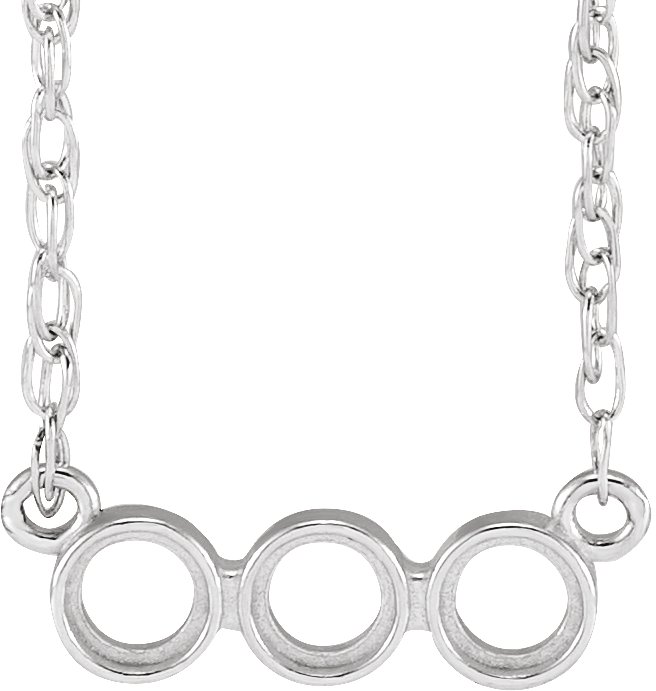 Rose-Cut Three-Stone Necklace or Center