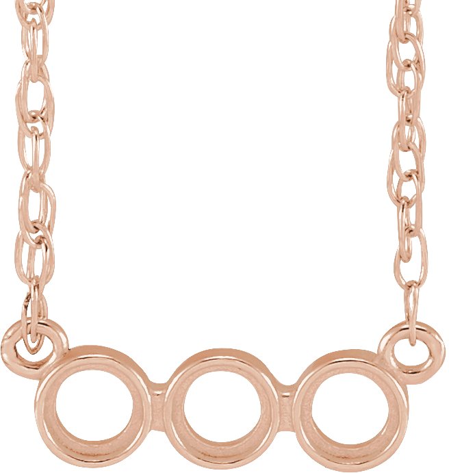 Rose-Cut Three-Stone Necklace or Center