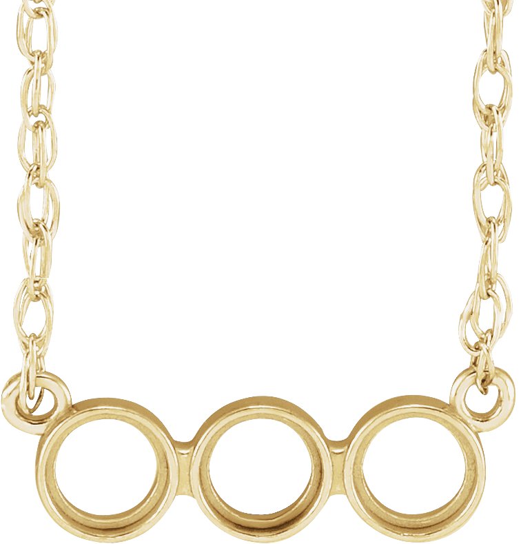 Rose-Cut Three-Stone Necklace or Center
