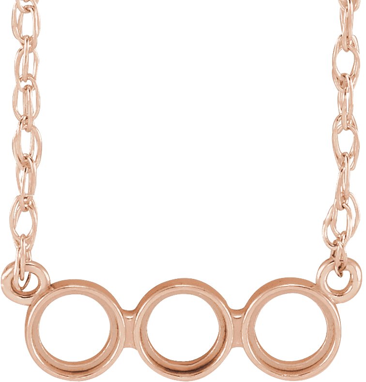Rose-Cut Three-Stone Necklace or Center