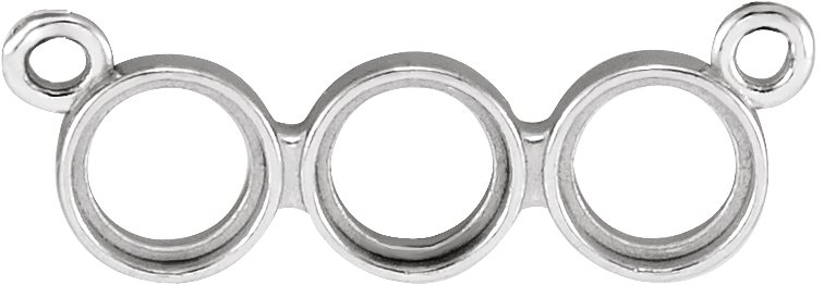 Rose-Cut Three-Stone Necklace or Center