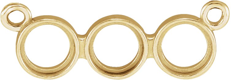 Rose-Cut Three-Stone Necklace or Center