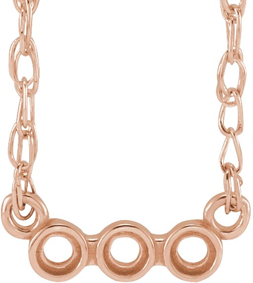 Rose-Cut Three-Stone Necklace or Center